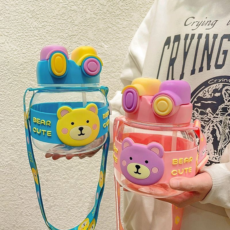 Bidon Bear Cute Różowy 1000 ml