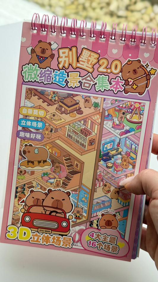 Domek do wyklejania z Kapibarą – zestaw z dodatkowymi dwoma piętrami