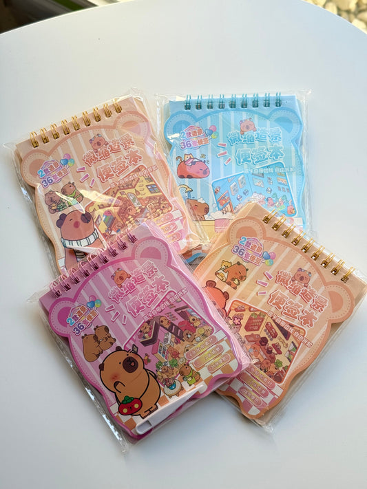 🦫 Domek z naklejkami – Kapibara+notes