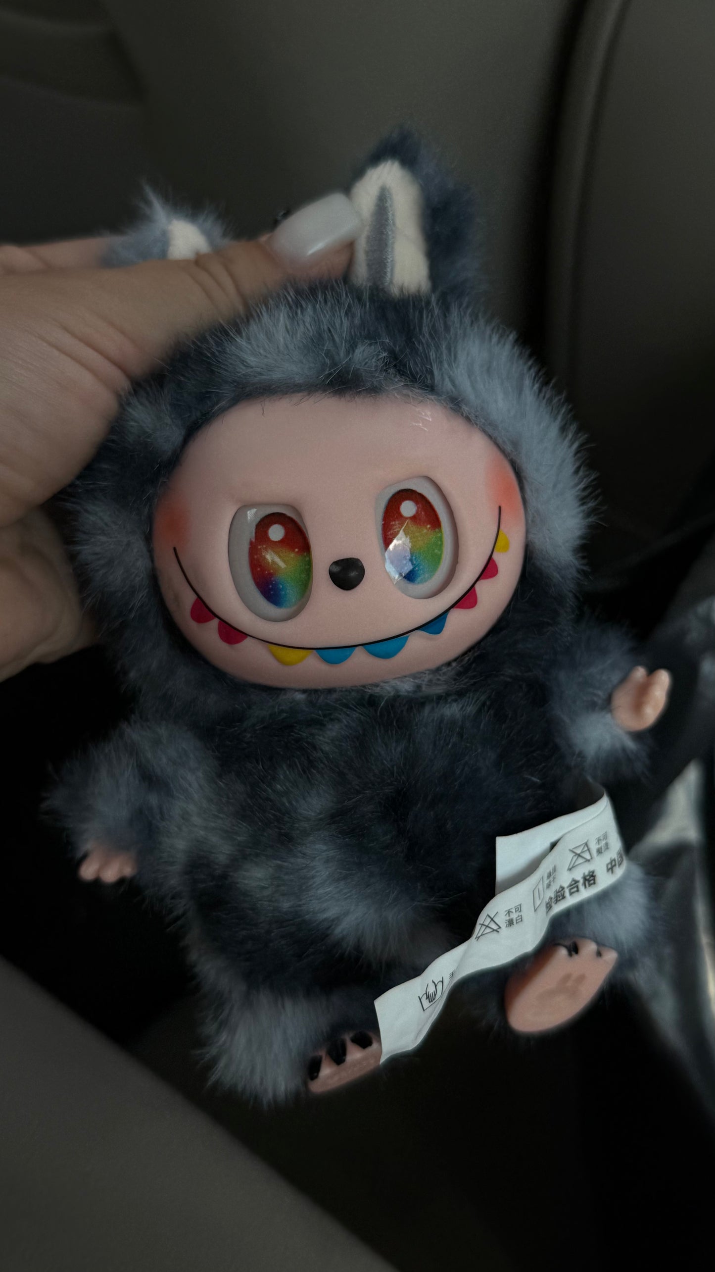 CZARNY Maskotka The Monsters Labubu Breloczek Lalka Zabawka 18cm