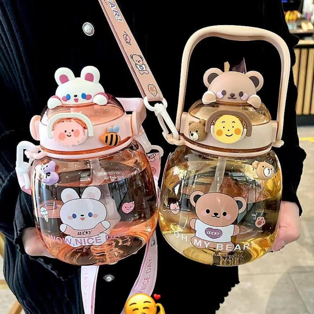 Bidon dla dzieci z króliczkiem i misiem – 1200 ml