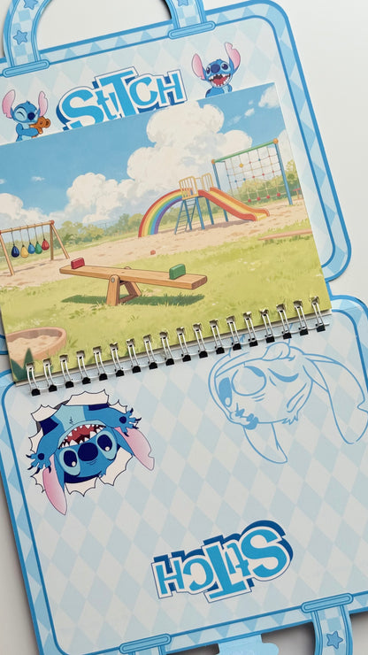 Domek do wyklejania + kolorowanka – zestaw w formie walizki