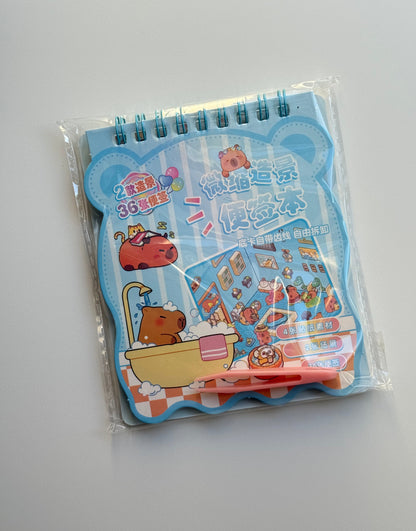 🦫 Domek z naklejkami – Kapibara+notes