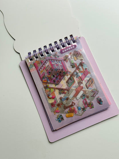 🏡Domek z naklejkami – Stitch + notes