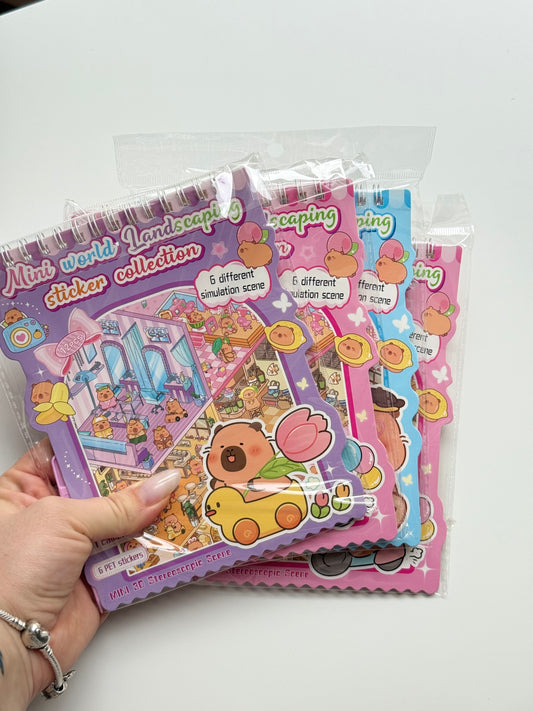 Domek do wyklejania z Kapibarą – kreatywny zestaw Montessori (3D)