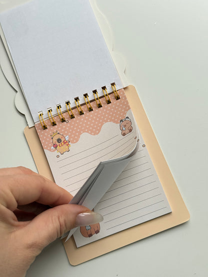 🦫 Domek z naklejkami – Kapibara+notes