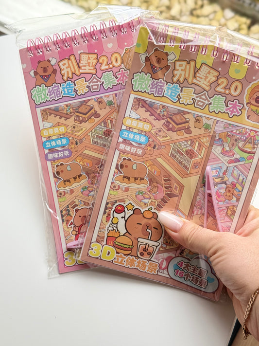 Domek do wyklejania z Kapibarą – zestaw z dodatkowymi dwoma piętrami