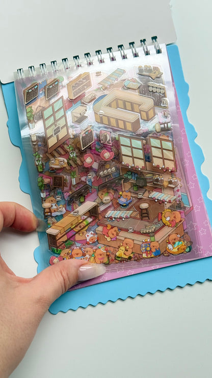 Domek do wyklejania z Kapibarą – kreatywny zestaw Montessori (3D)