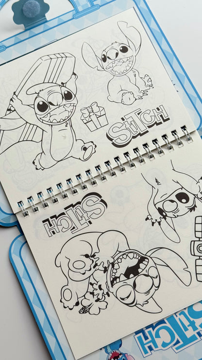 Domek do wyklejania + kolorowanka – zestaw w formie walizki