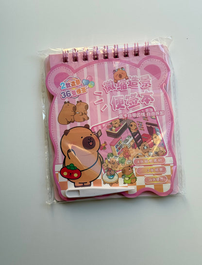 🦫 Domek z naklejkami – Kapibara+notes