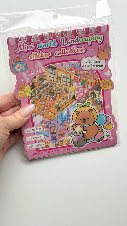 Domek do wyklejania z Kapibarą – kreatywny zestaw Montessori (3D)