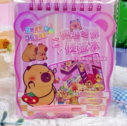 🦫 Domek z naklejkami – Kapibara+notes