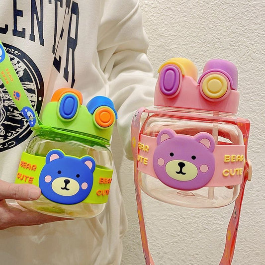 Bidon Bear Cute Różowy 1000 ml