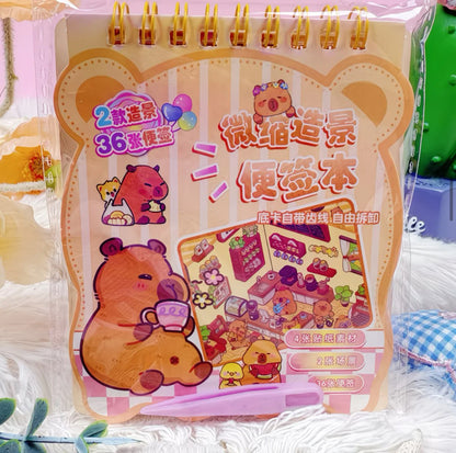 🦫 Domek z naklejkami – Kapibara+notes