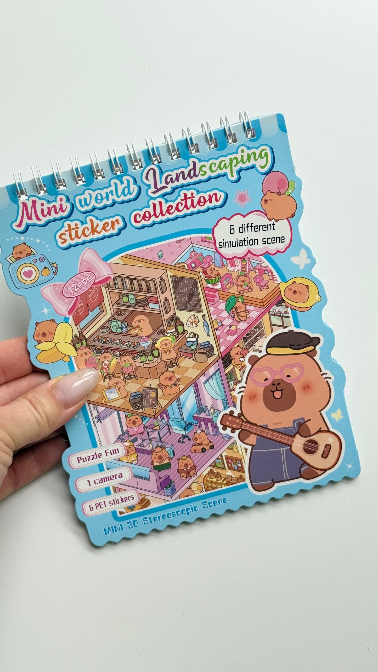 Domek do wyklejania z Kapibarą – kreatywny zestaw Montessori (3D)