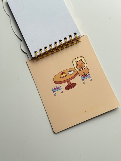 🦫 Domek z naklejkami – Kapibara+notes