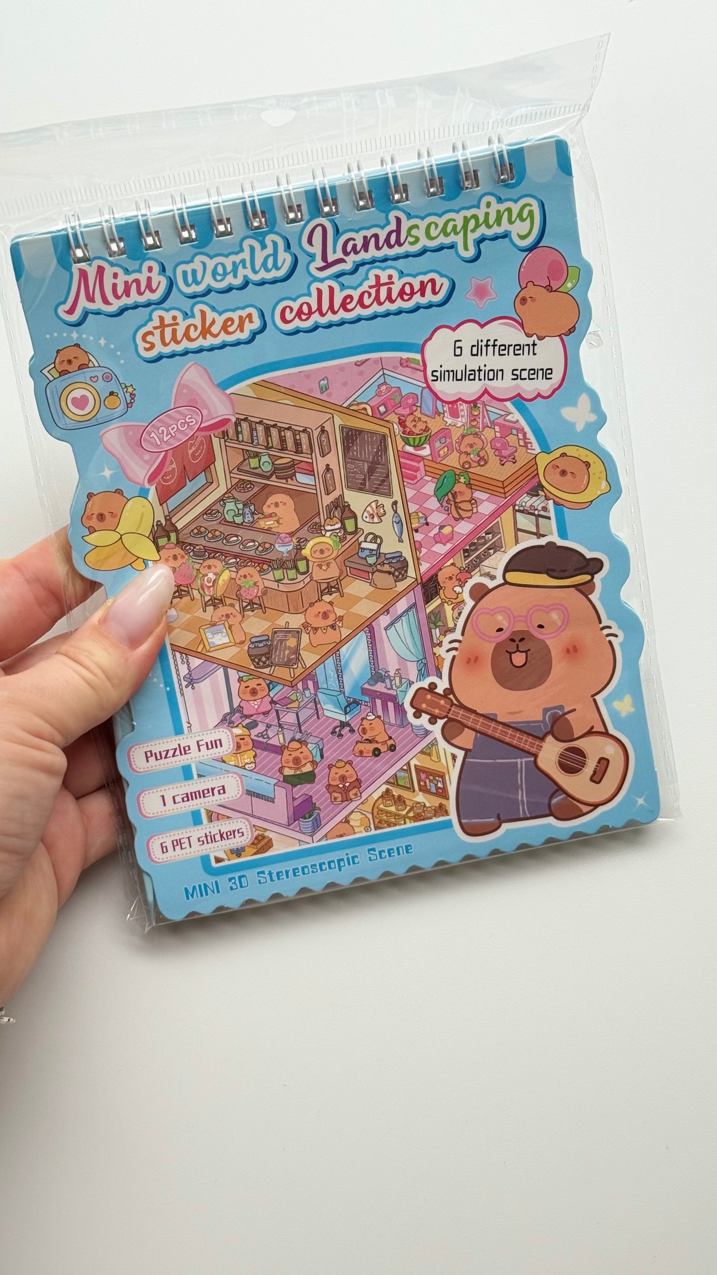 Domek do wyklejania z Kapibarą – kreatywny zestaw Montessori (3D)