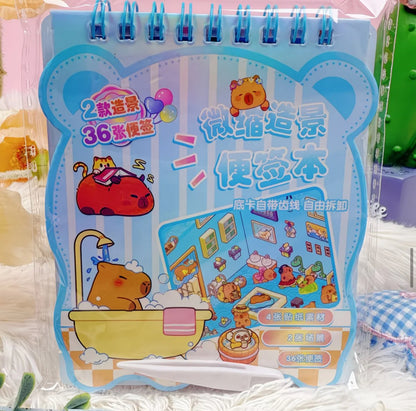 🦫 Domek z naklejkami – Kapibara+notes