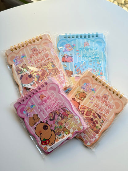 🦫 Domek z naklejkami – Kapibara+notes