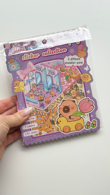 Domek do wyklejania z Kapibarą – kreatywny zestaw Montessori (3D)