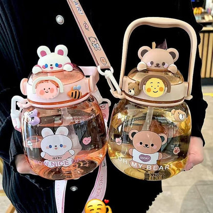 Bidon dla dzieci z króliczkiem i misiem – 1200 ml